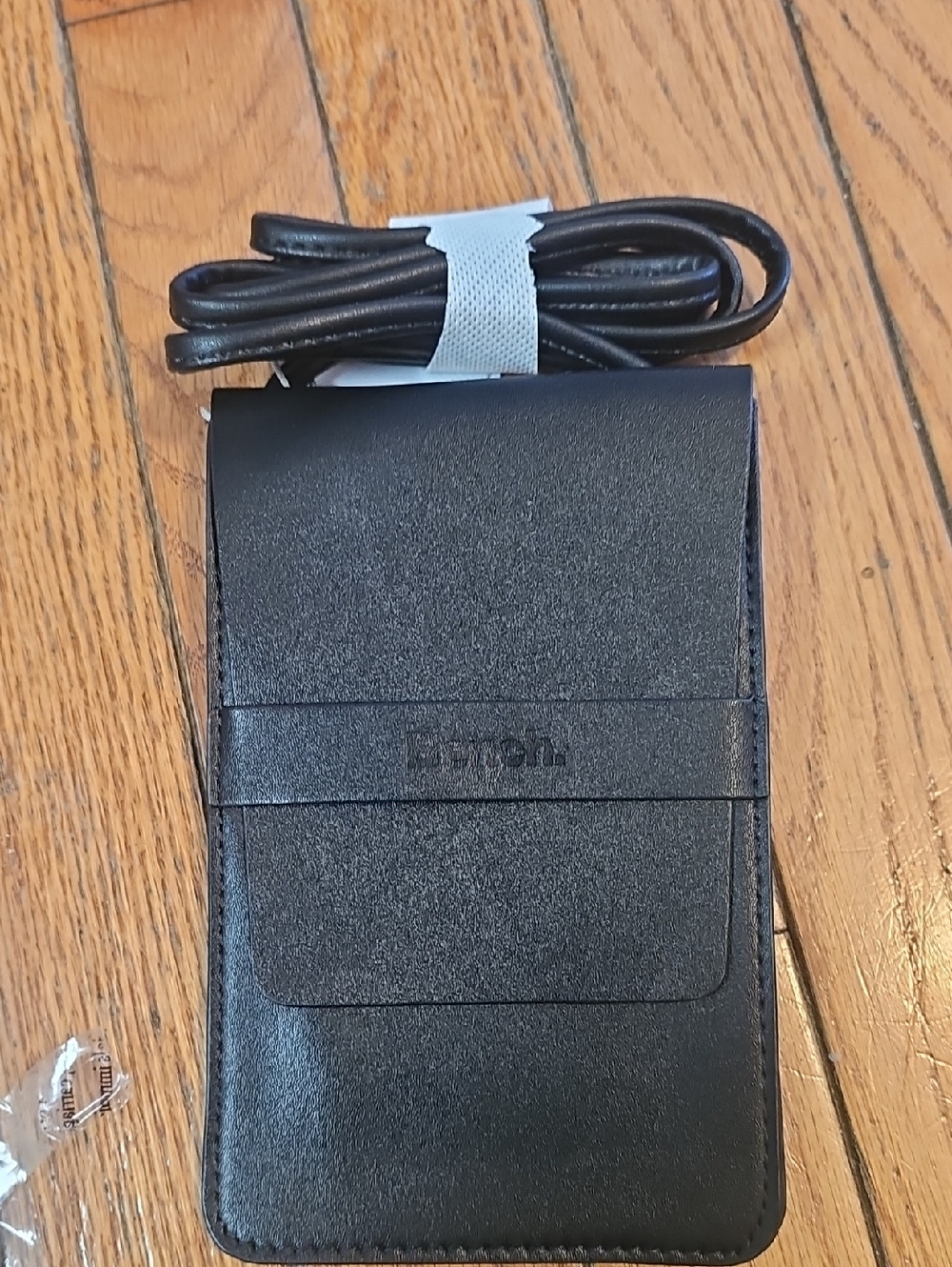 Bench Black Leather Belt Clip Phone Holster with Cable